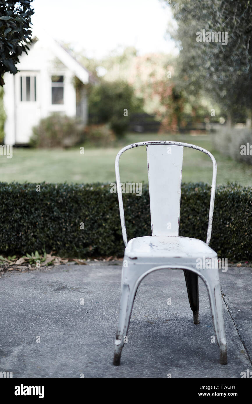 Antique garden chair metal hi-res stock photography and