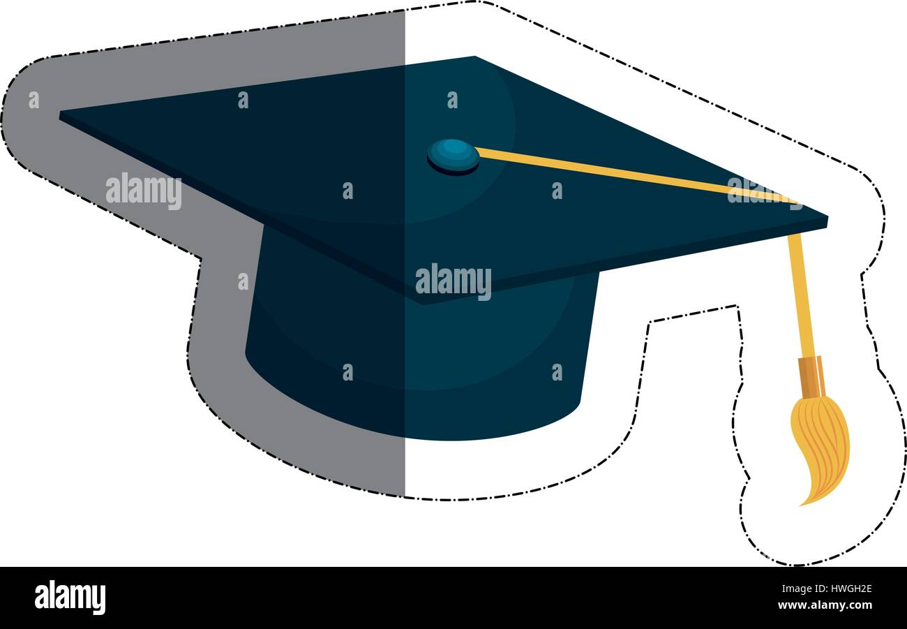 graduation cap icon over white background. vector illustration Stock ...