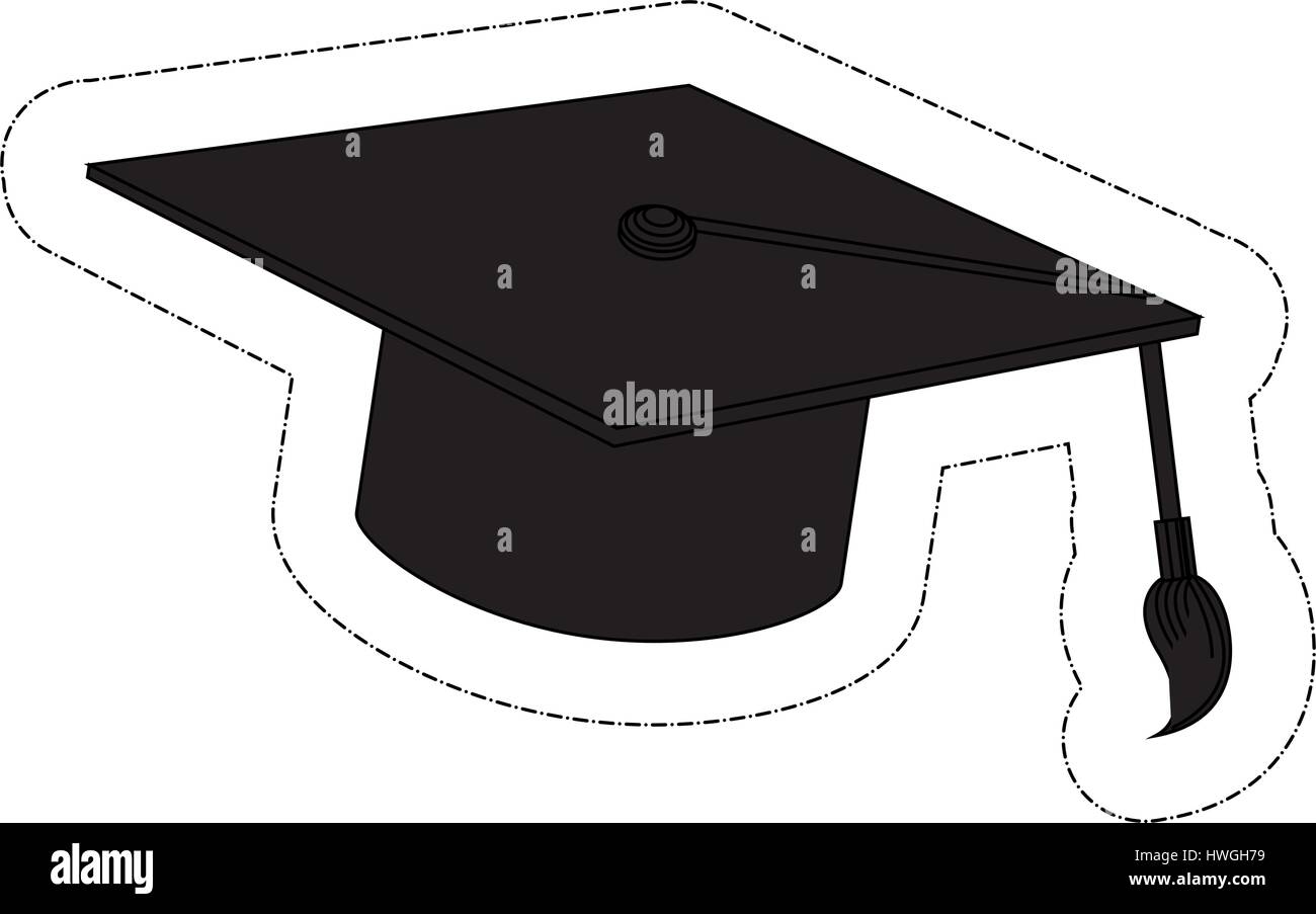 graduation cap icon over white background. vector illustration Stock ...
