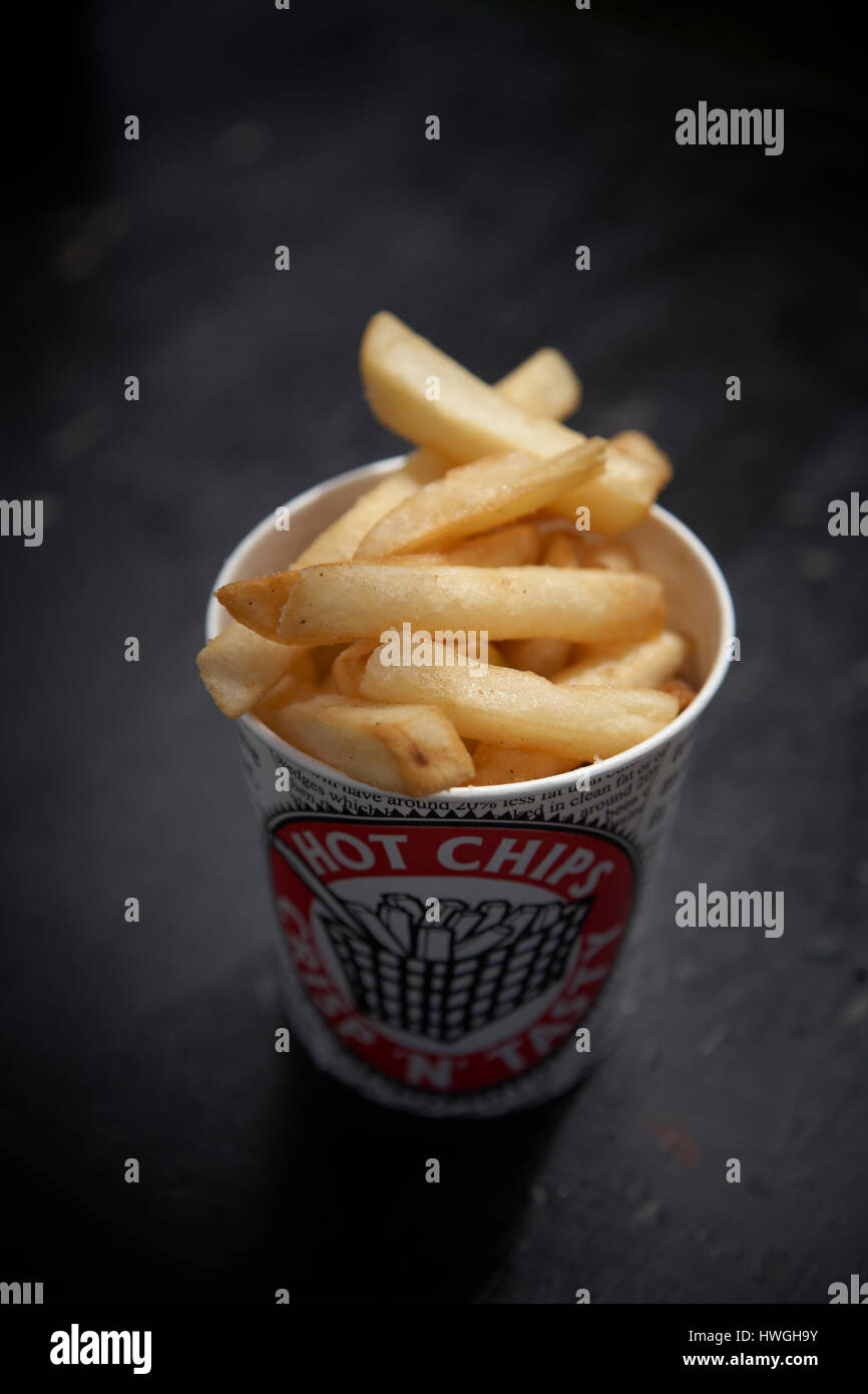 French Fries In A Paper Cup Stock Photo - Download Image Now - Bag