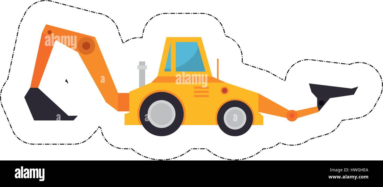 construction truck icon over white background. vector illustration ...