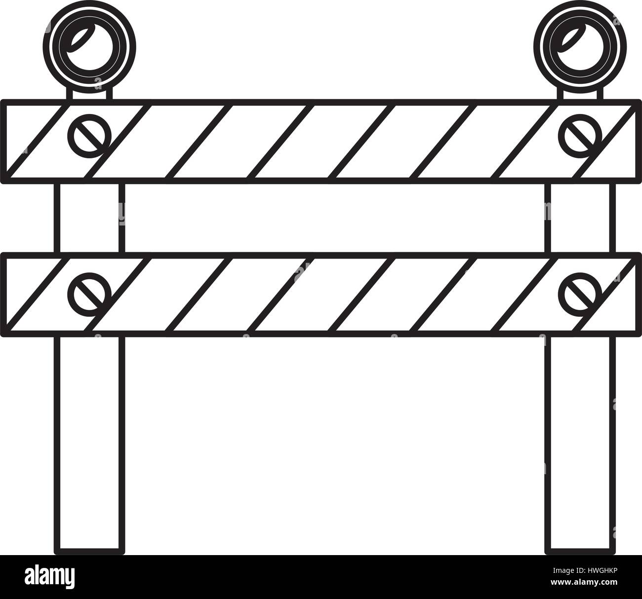 construction barrier icon over white background. vector illustration ...