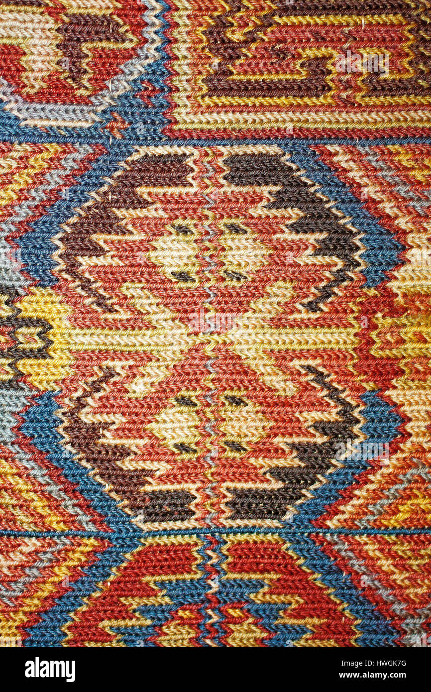 Hand made tapestry carpet. Stock Photo
