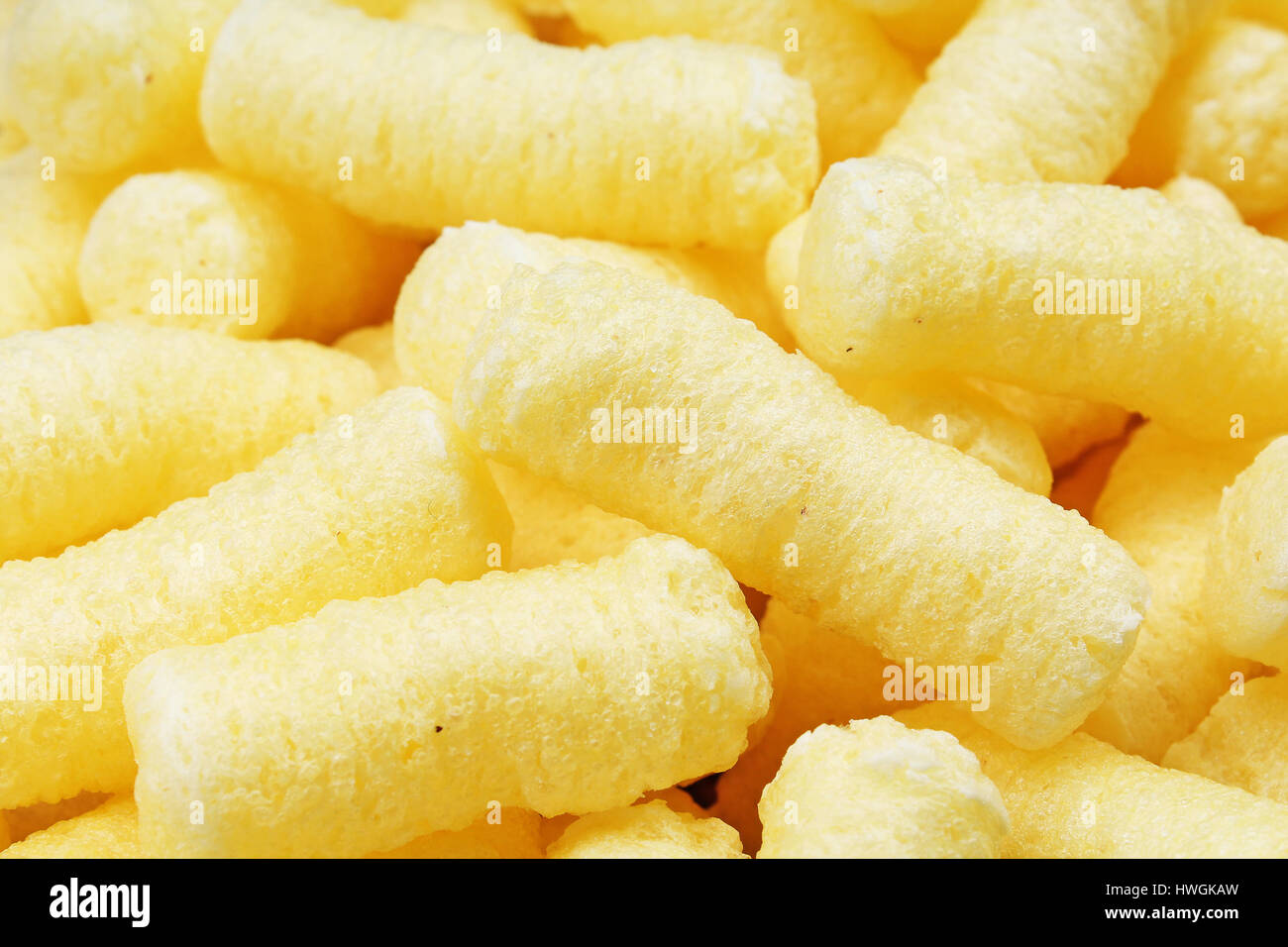 Puffed cheese snacks Stock Photo Alamy