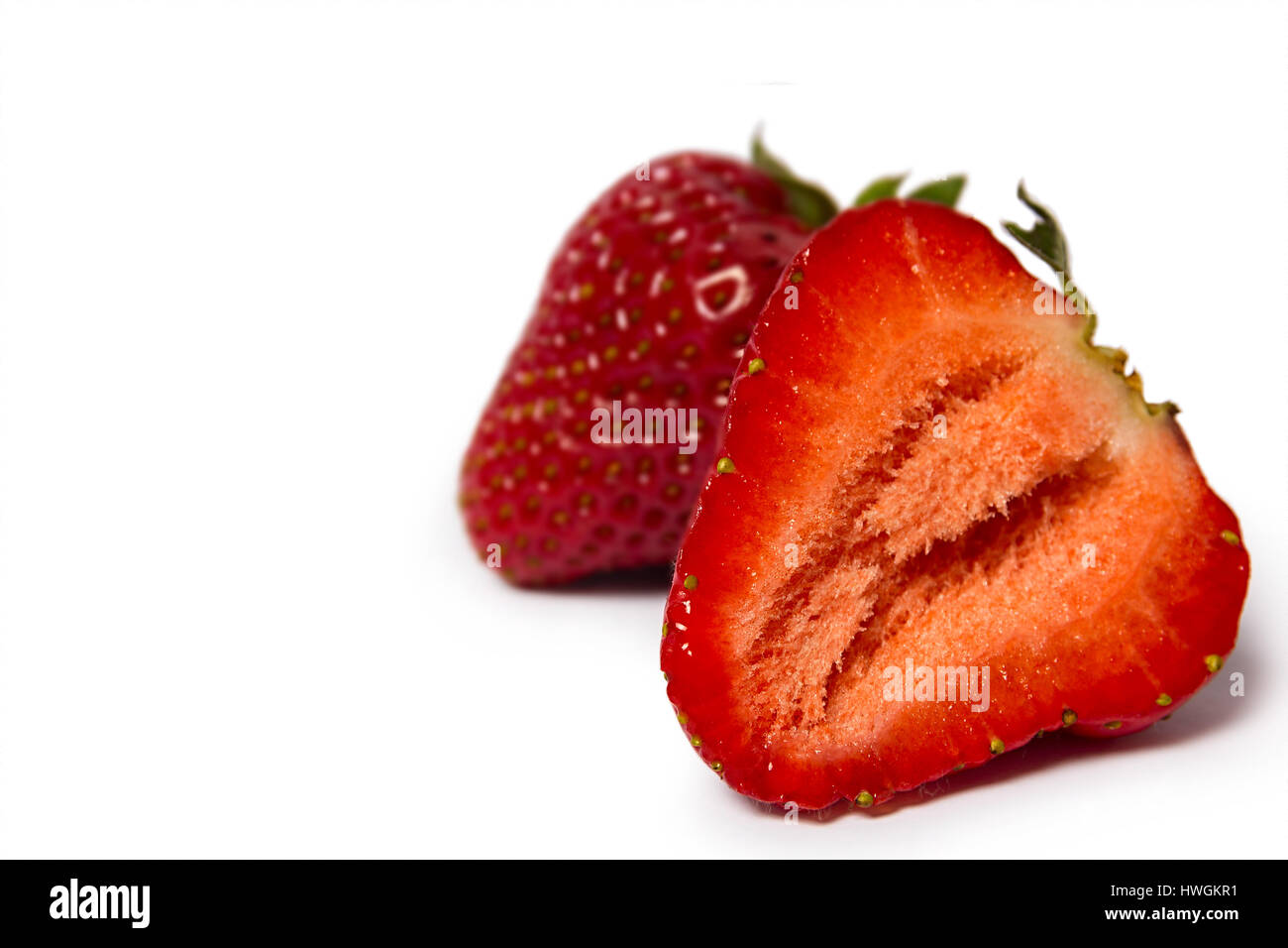 Fresh strawberry fruit isolated on white background Stock Photo - Alamy