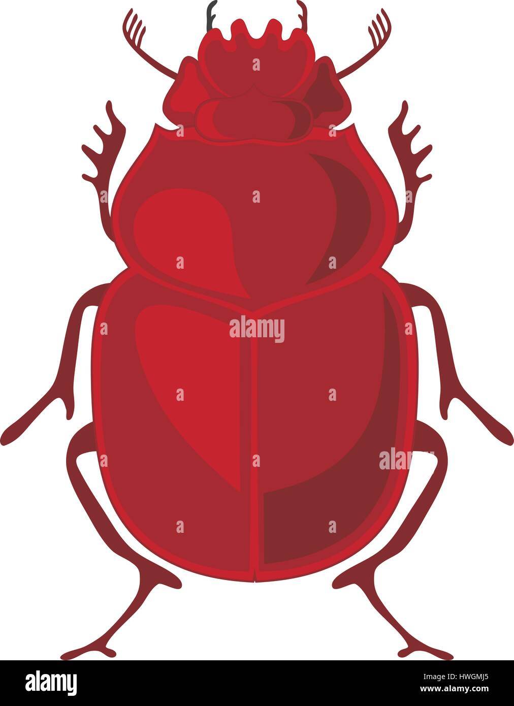 Vector illustration of beetle scarab Stock Vector