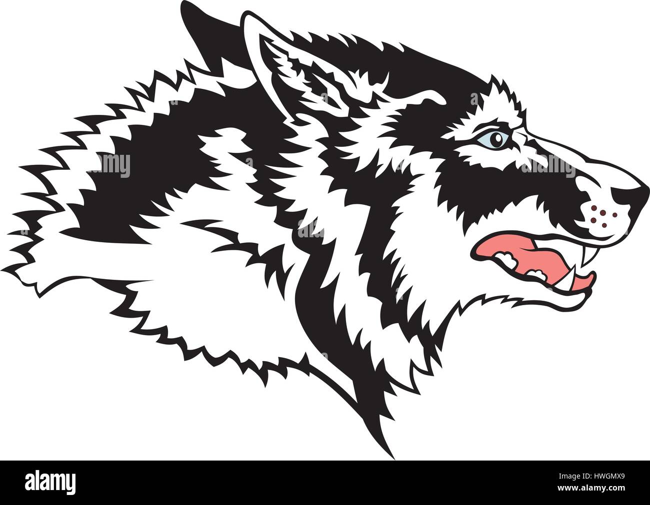 Wolf Face Animal Outline High Resolution Stock Photography And Images Alamy