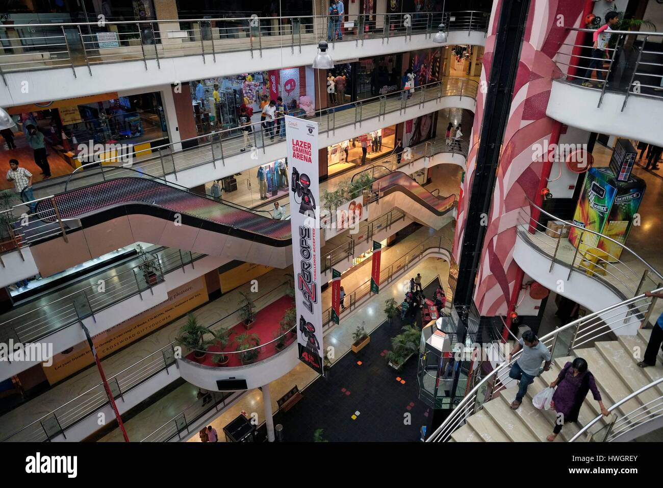 India, state of Telangana, Hyderabad, an Indian shopping mall Stock