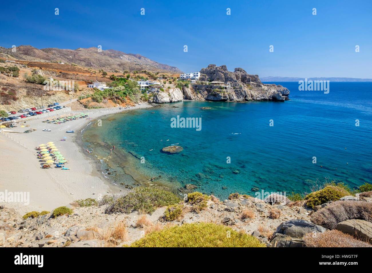 Greece Crete Messara Bay Surroundings Of Agia Galini Agios Pavlos Beach Stock Photo Alamy