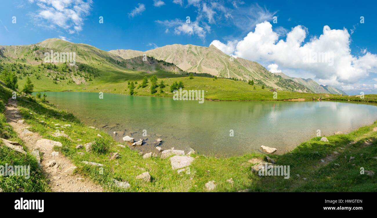 France, Hautes Alpes, Les Orres, the lake of Ste Margueritte (2227m) Stock Photo