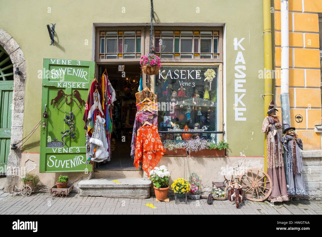 Estonia (Baltic States), Harju region, Tallinn, listed as World Heritage by UNESCO, local craftstore Stock Photo