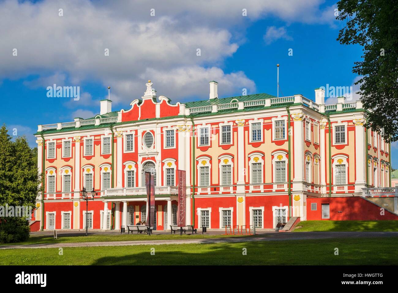 Estonia (Baltic States), Harju region, Tallinn, historical center listed as World Heritage by UNESCO, Kadriorg Palace, located in Kadriorg Park, built in 1718 by the Italian architect Niccolò Michetti for Tsar Peter the Great and His wife Catherine 1st, Weizenbergi 37 Stock Photo