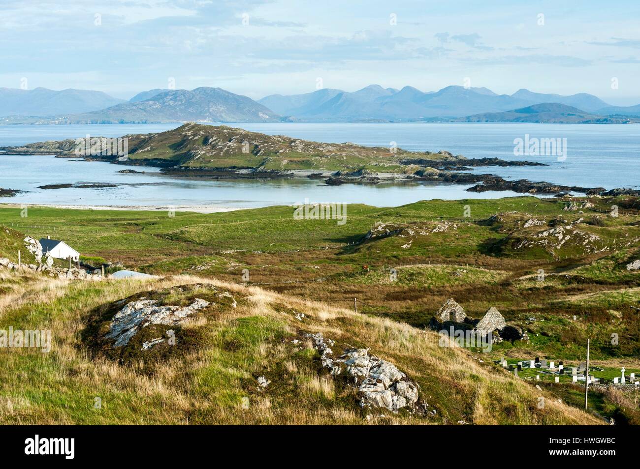 Ireland, Galway County, Inishbofin Island, Knock, Coast and Connemara