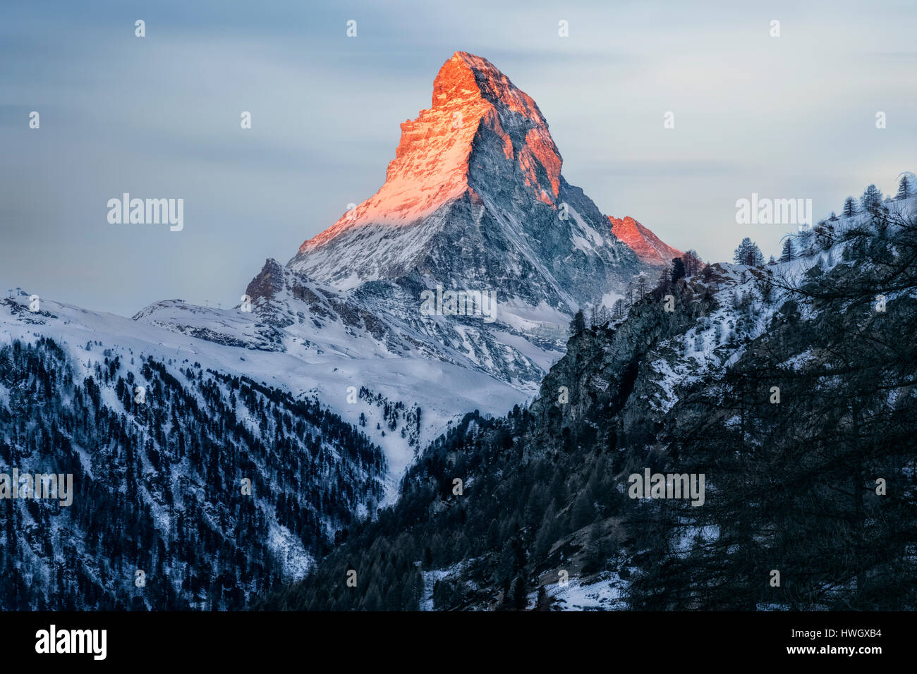 Matterhorn, Zermatt, Valais, Switzerland, Europe Stock Photo