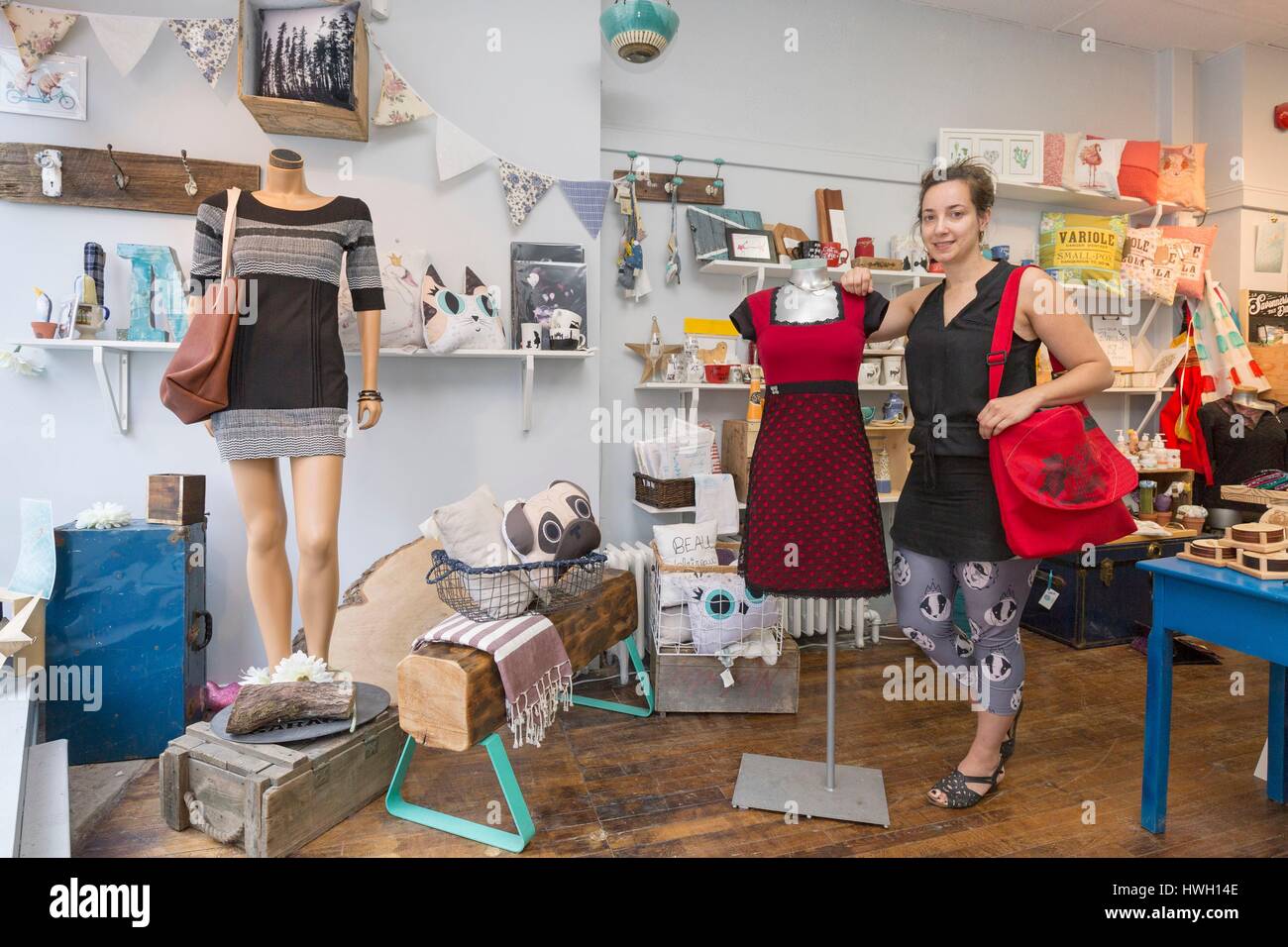 Canada, Quebec province, Mauricie region, Trois Rivieres, rue Notre