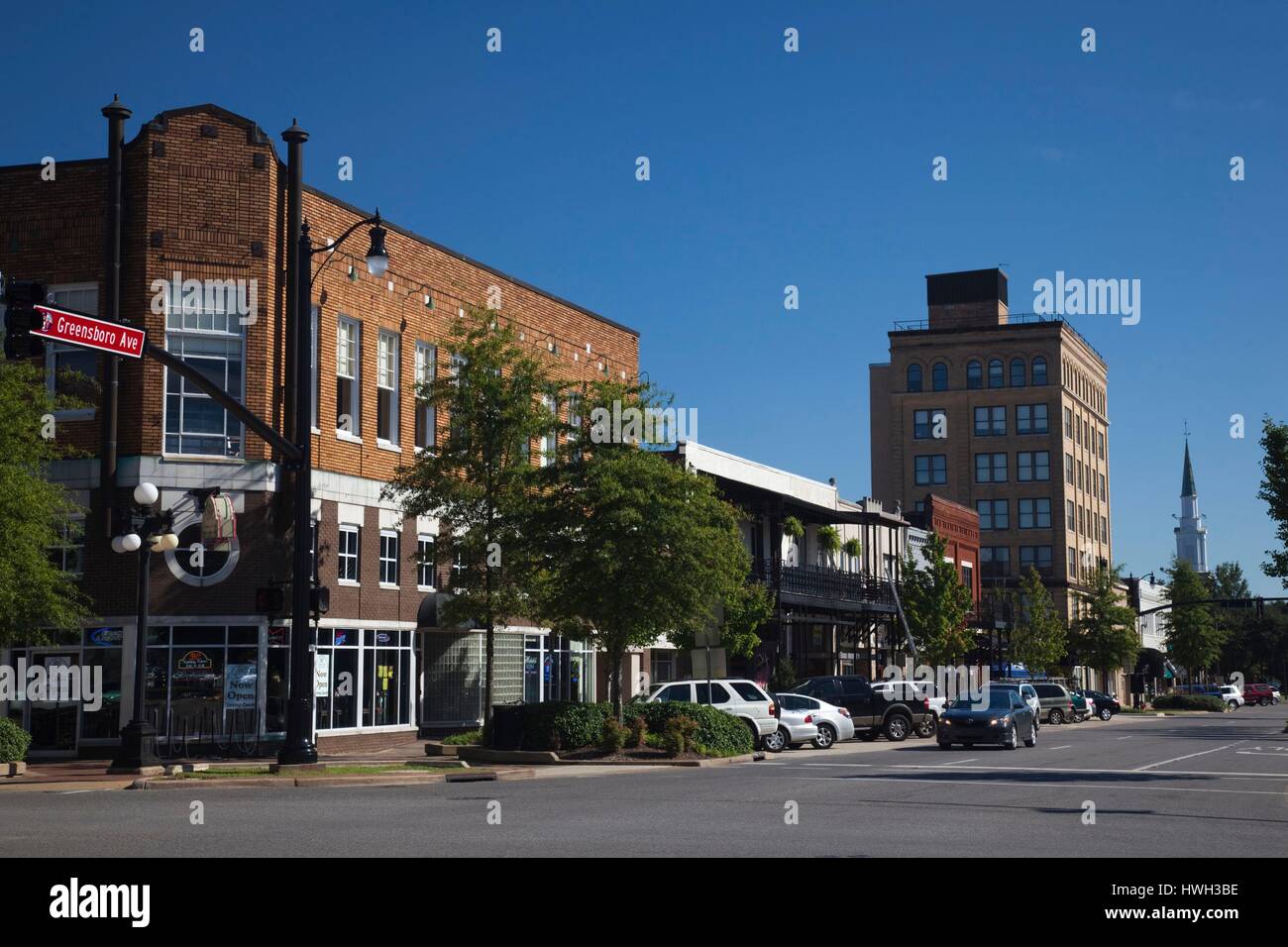 United States, Alabama, Tuscaloosa, Greensboro Avenue, also known as 24th Avenue Stock Photo