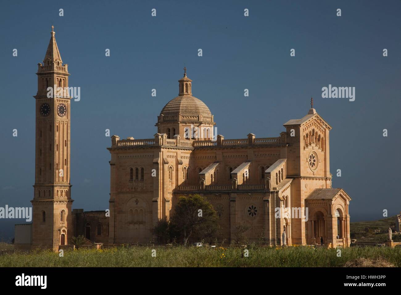Malta, Gozo Island, Gharb, Basilica of Ta-Pinu, exterior, morning Stock ...
