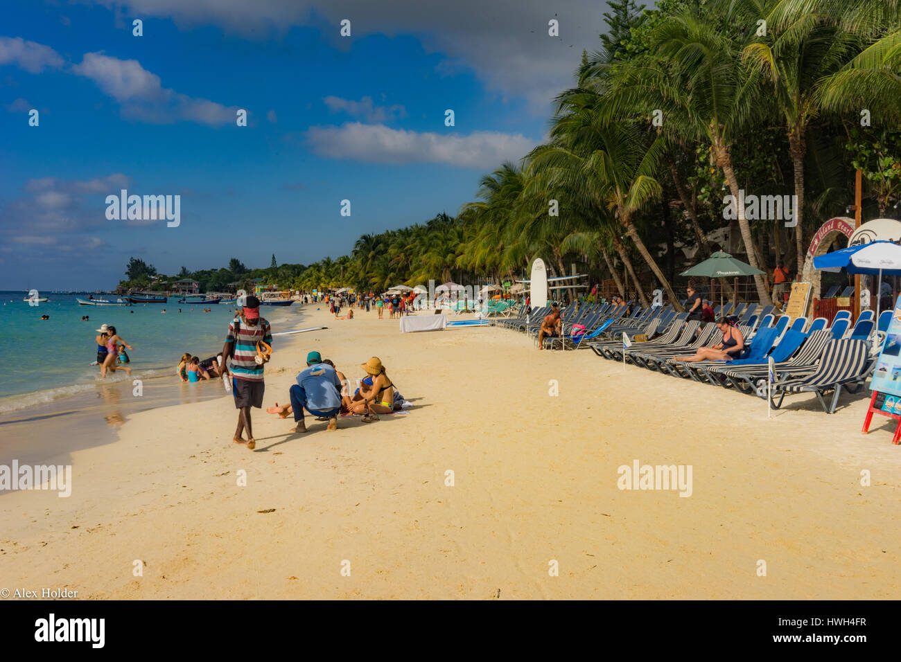 Central American beach front Stock Photo