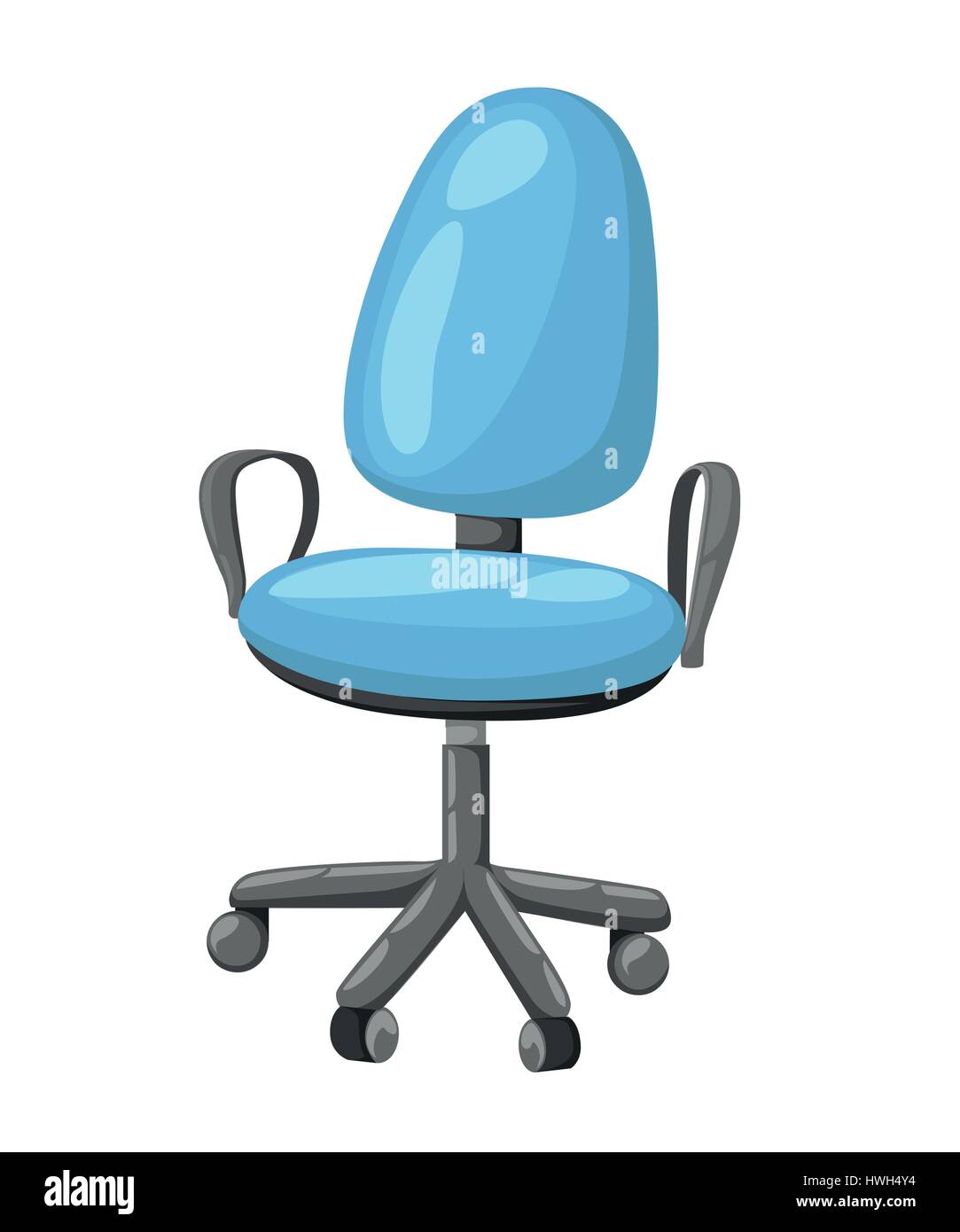 Office chair icon for interiors Flat design style vector illustration ...