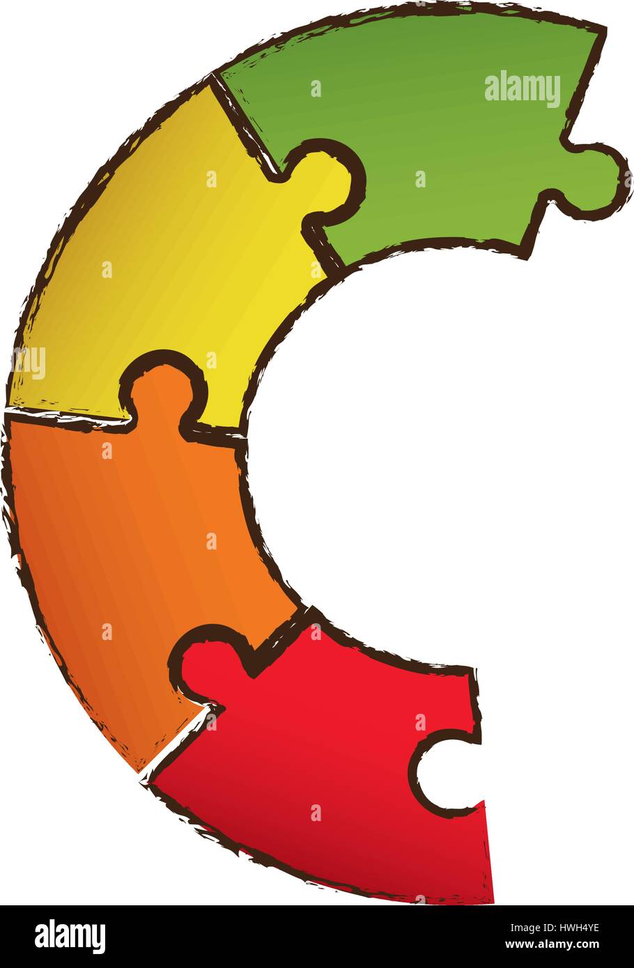 puzzle diagram pieces image Stock Vector Image & Art Alamy