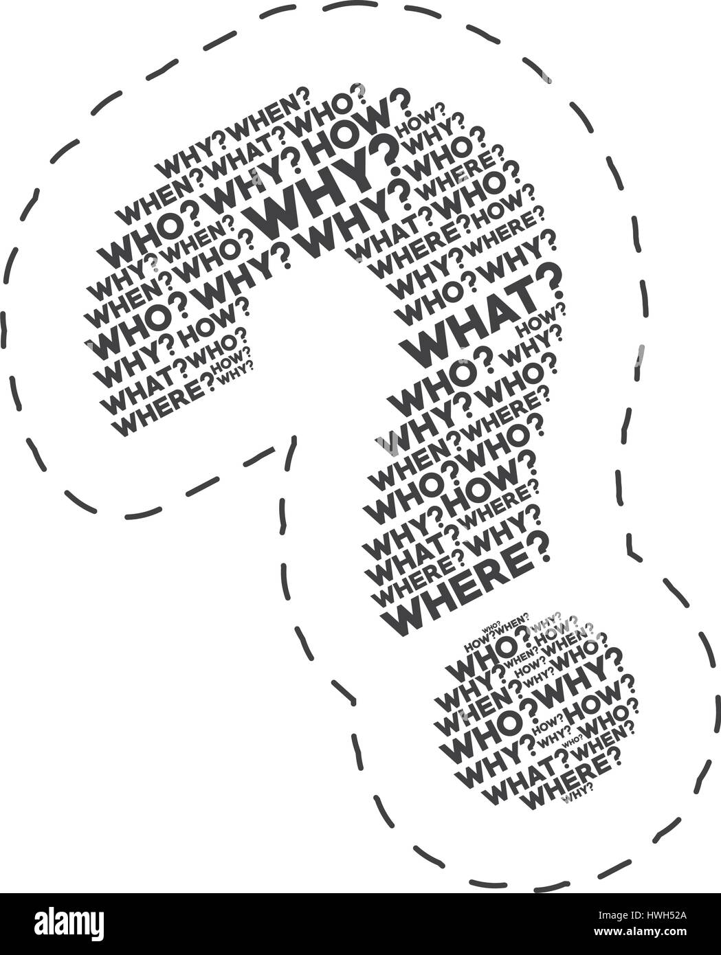 Question mark words image Stock Vector Images Alamy