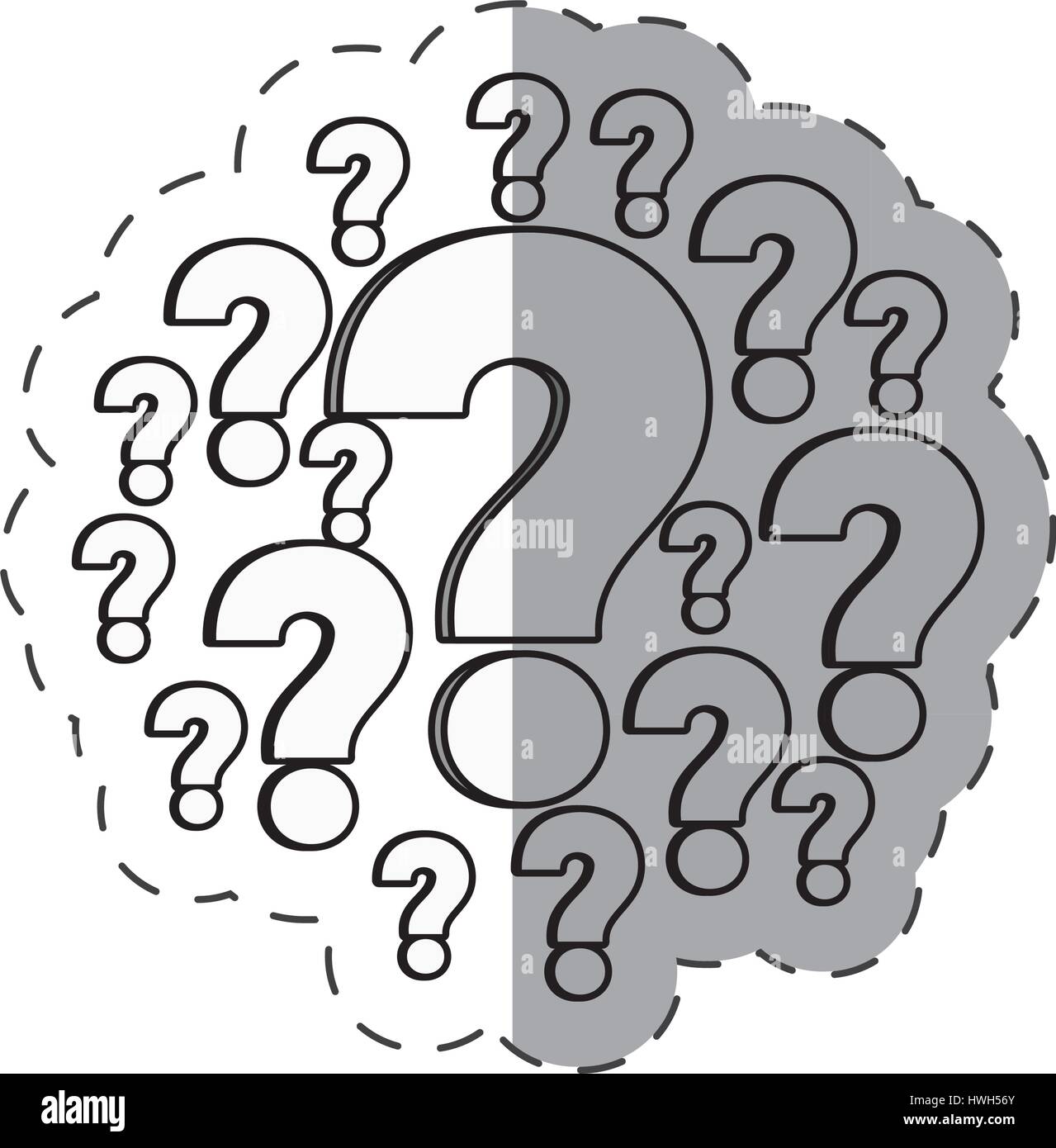 question mark image outline Stock Vector Image & Art - Alamy