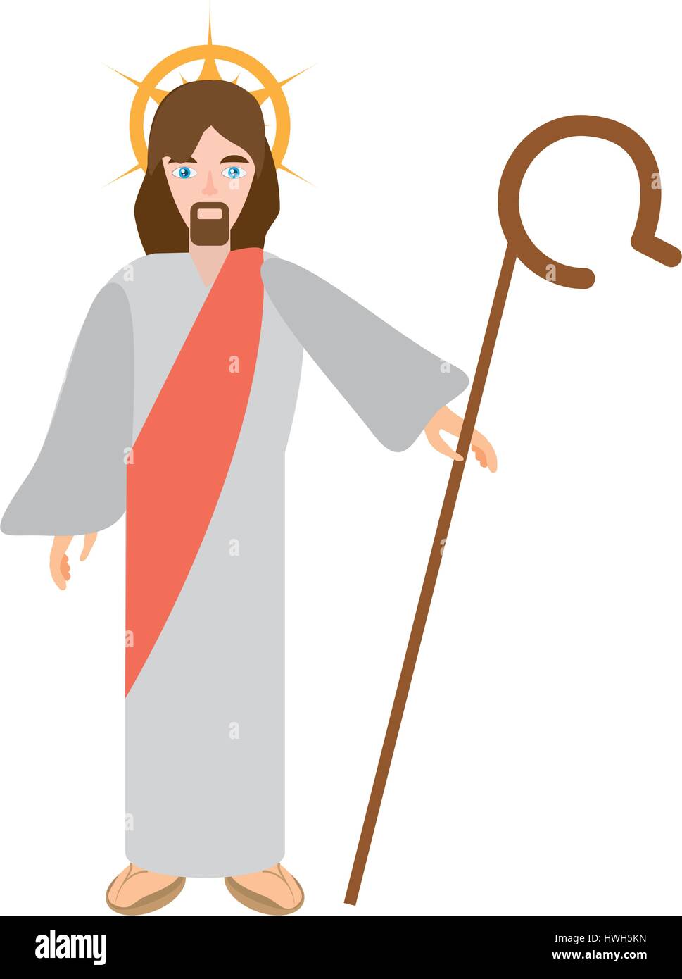 jesus christ resurrects - via crucis Stock Vector