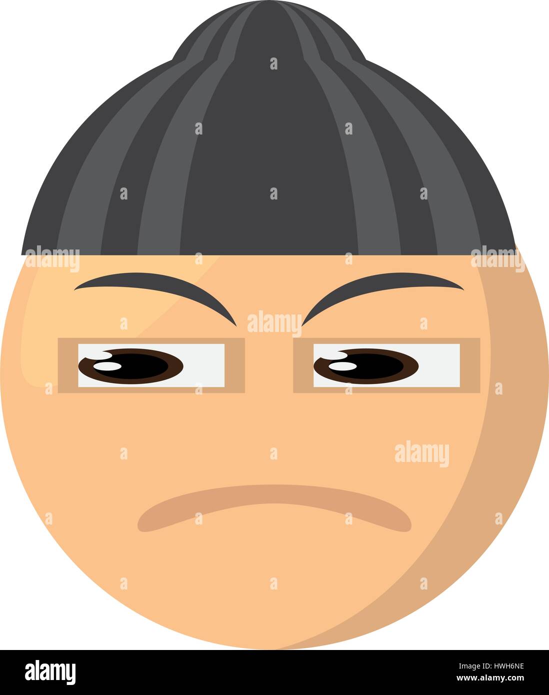 emoji thinking expression image Stock Vector