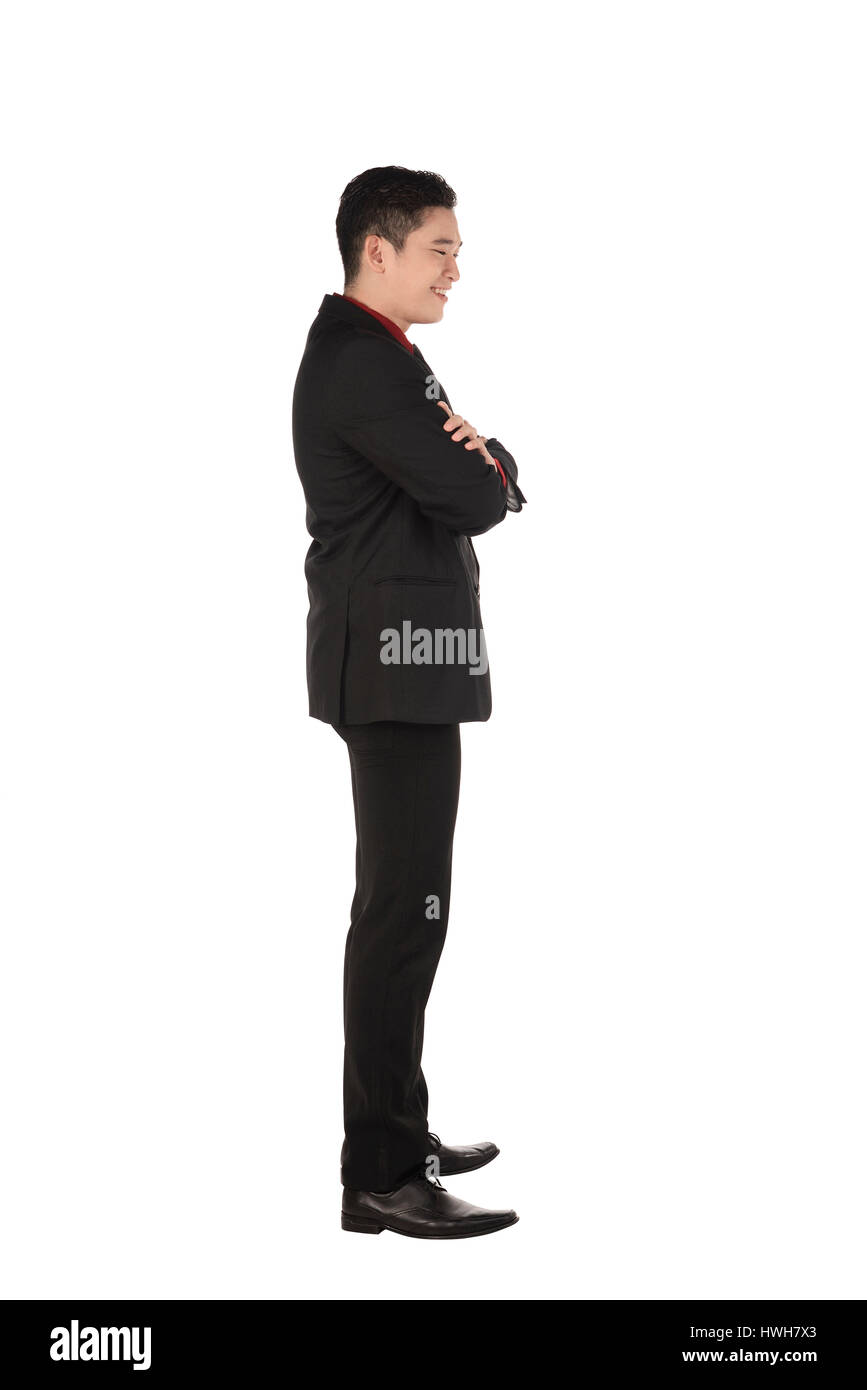 Asian business man isolated over white background Stock Photo - Alamy
