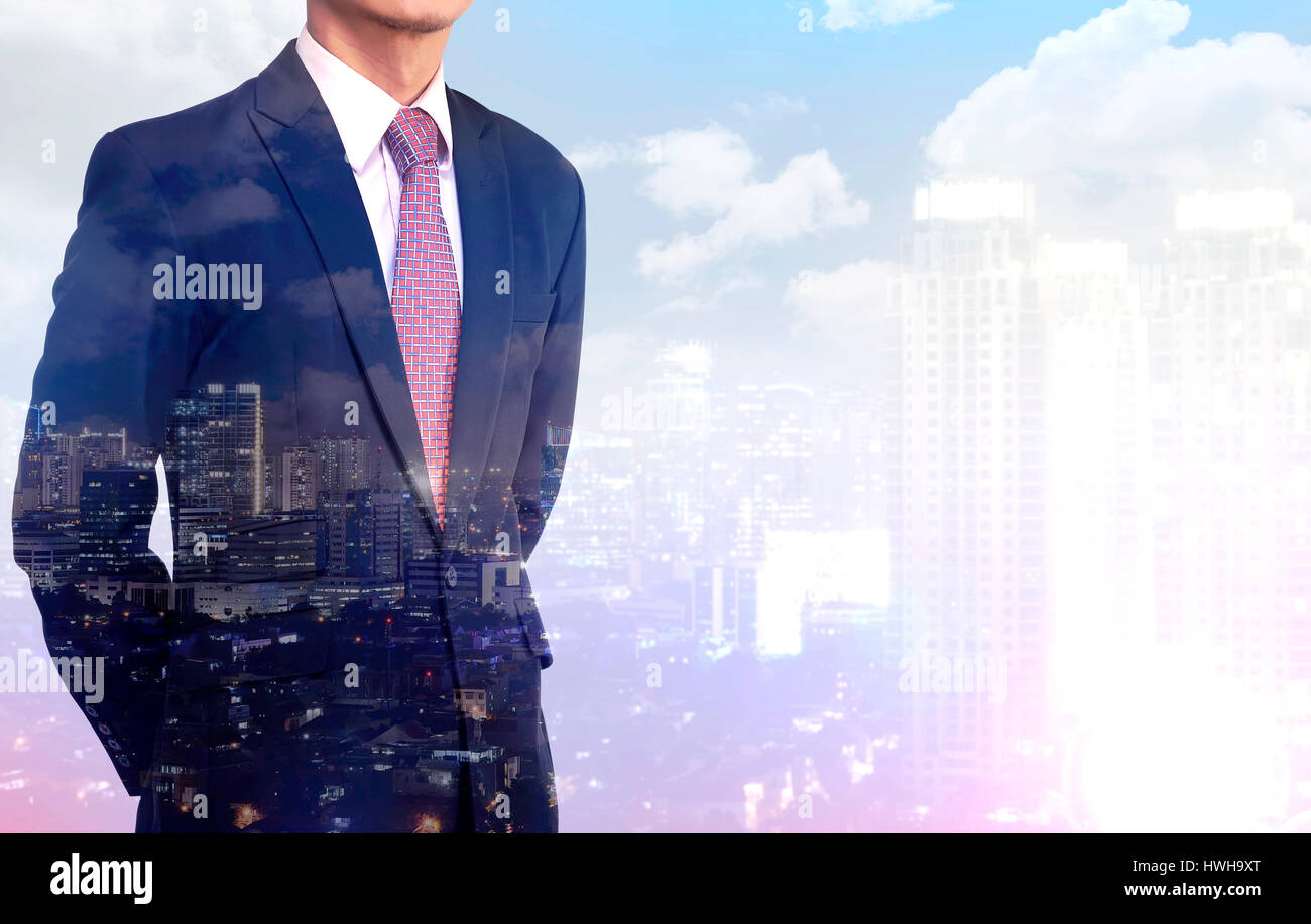 Business concept man black suit hi-res stock photography and images - Alamy