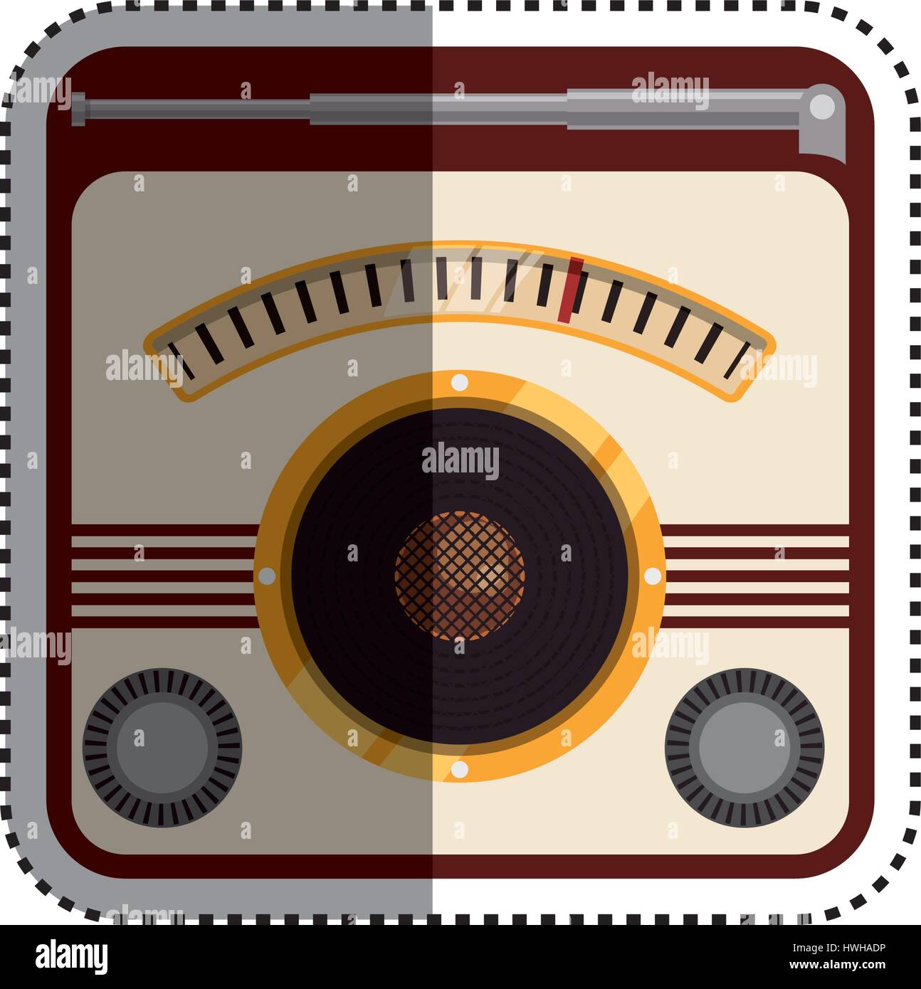 Vintage radio stereo Stock Vector Image & Art - Alamy