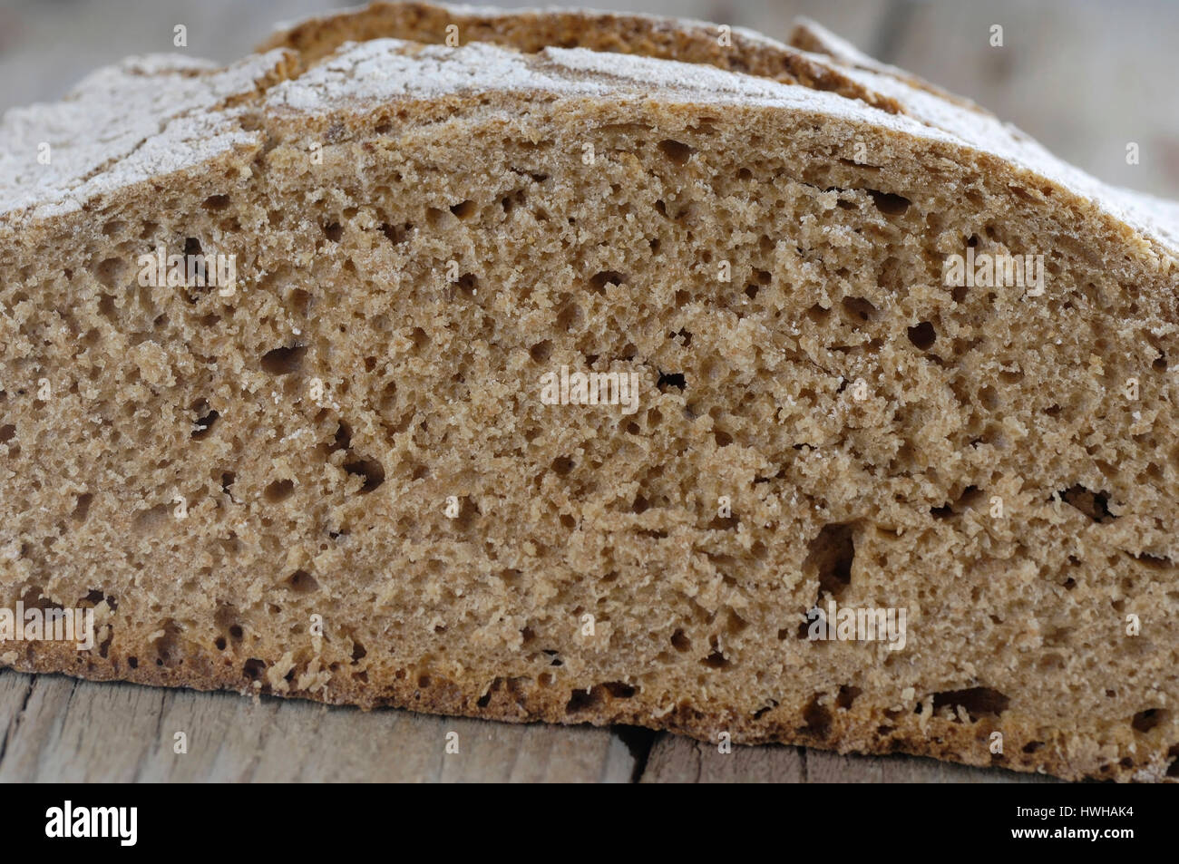 Spelt Wheat bread, Triticum spelta spelt bread, inside, studio, indoor, Spelt Wheat bread / (Triticum spelta) / Dinkelbrot/  innen, Studio Stock Photo