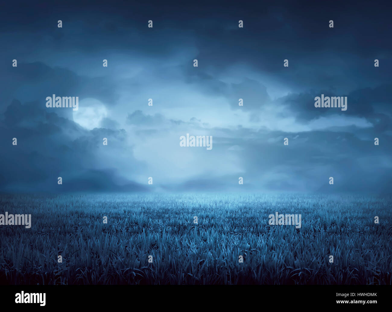 Field fog moon scary hi-res stock photography and images - Alamy