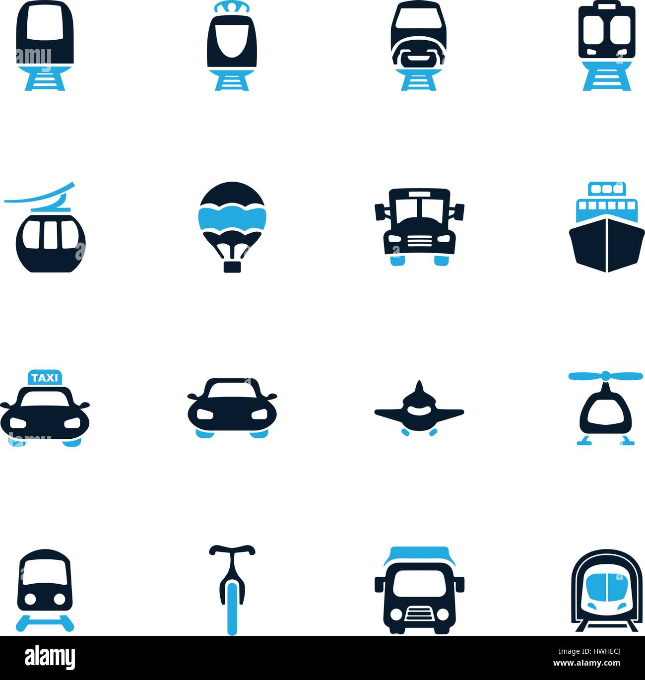 Public transport icon set for web sites and user interface Stock Vector ...