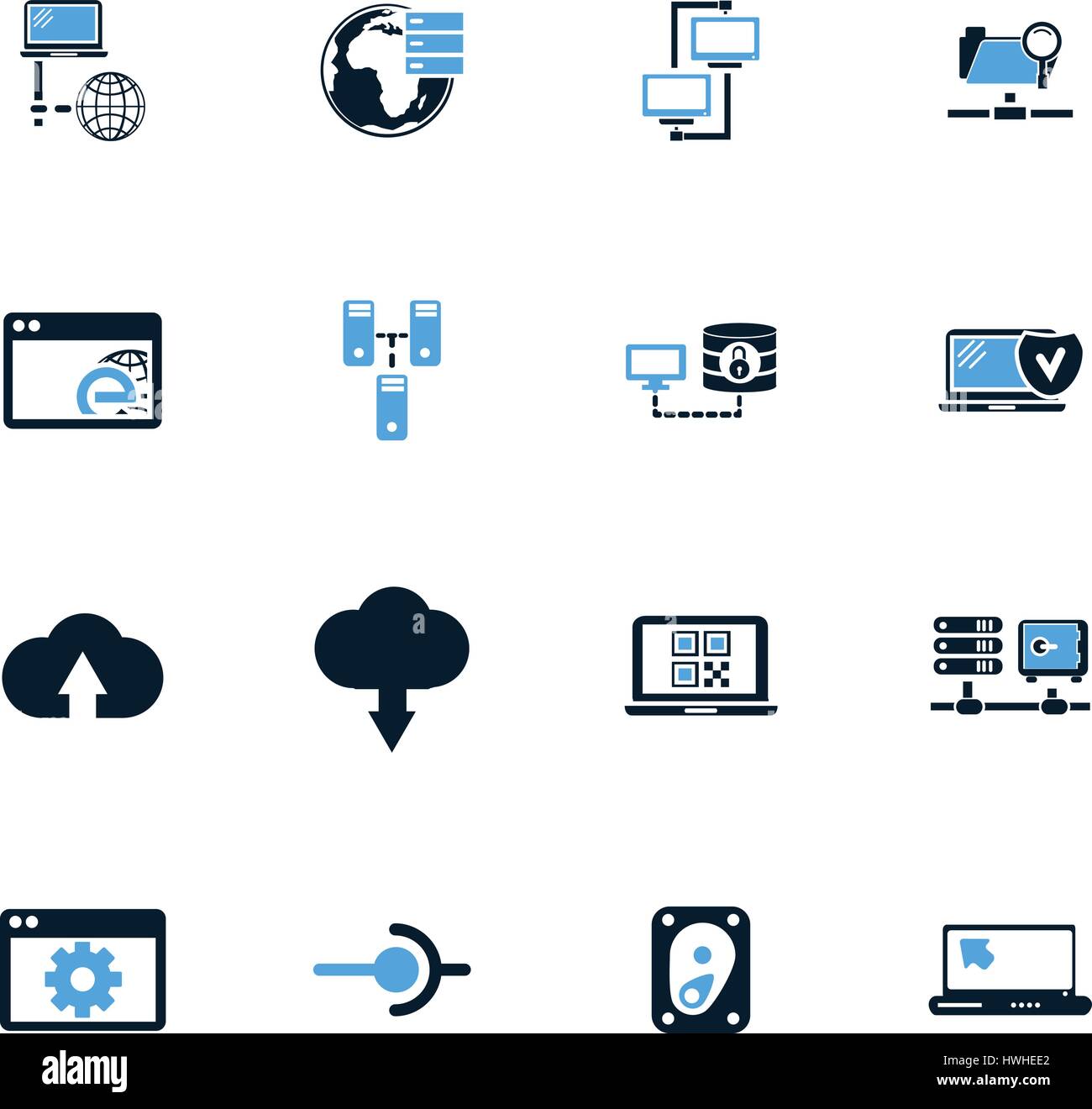 Internet, server, network icon set for web sites and user interface ...