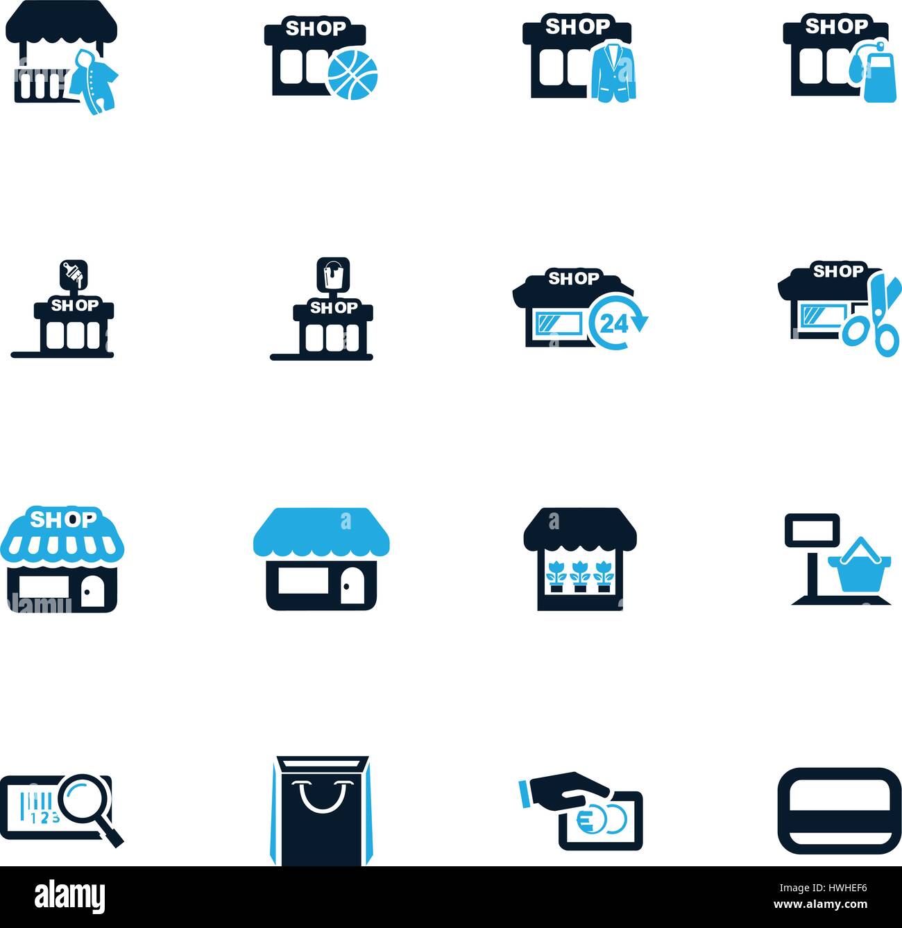 Shop icon set for web sites and user interface Stock Vector Image & Art ...