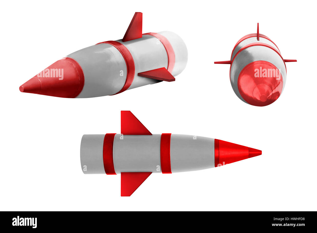Collection of rocket isolated over white background Stock Photo - Alamy
