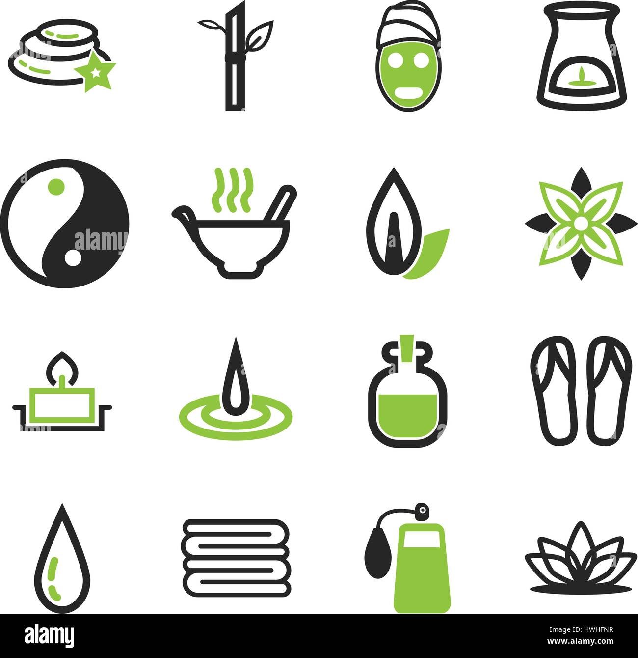Spa simply icons for web and user interfaces Stock Vector Image & Art ...