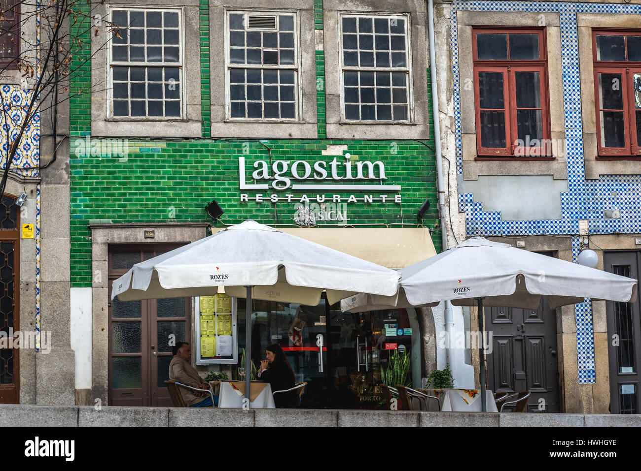 Lagostim restaurant in Vitoria district Porto city on Iberian Peninsula,  second largest city in Portugal Stock Photo - Alamy
