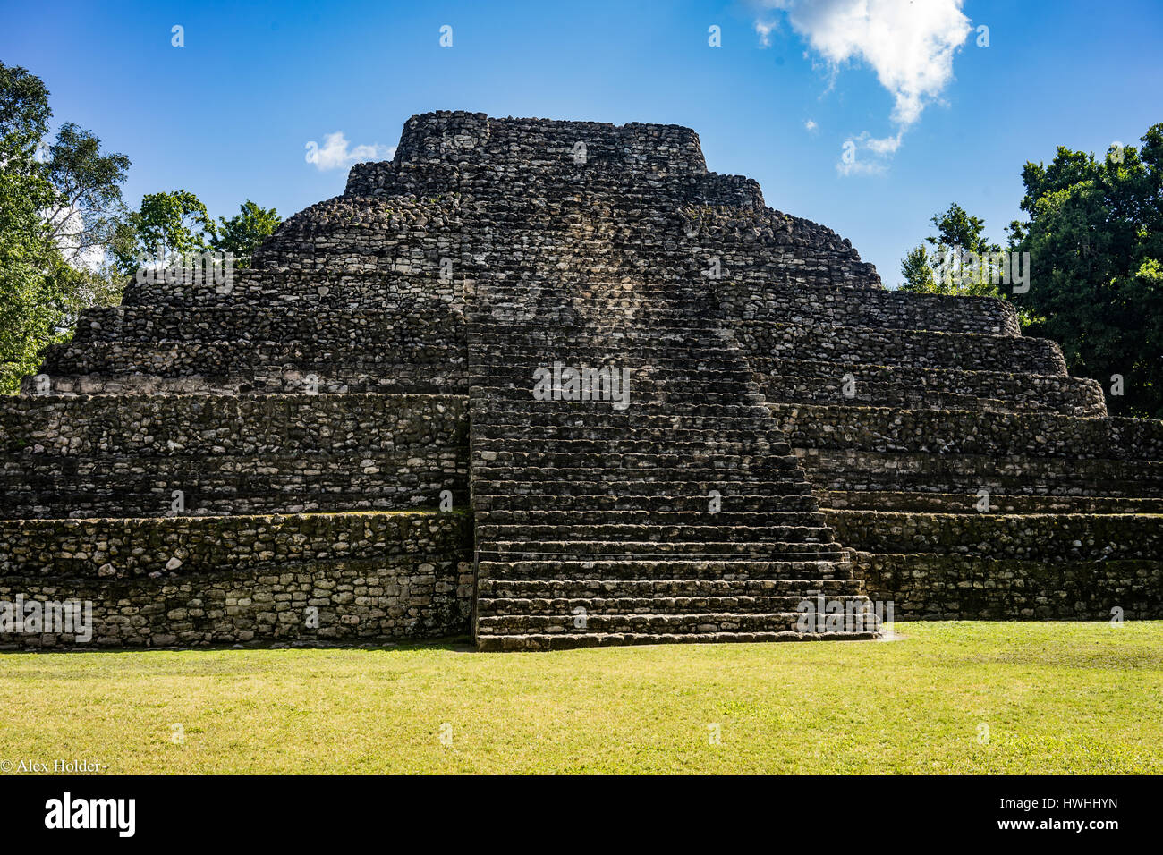 Ancient pyramid in the Yucatan, Mexico Stock Photo