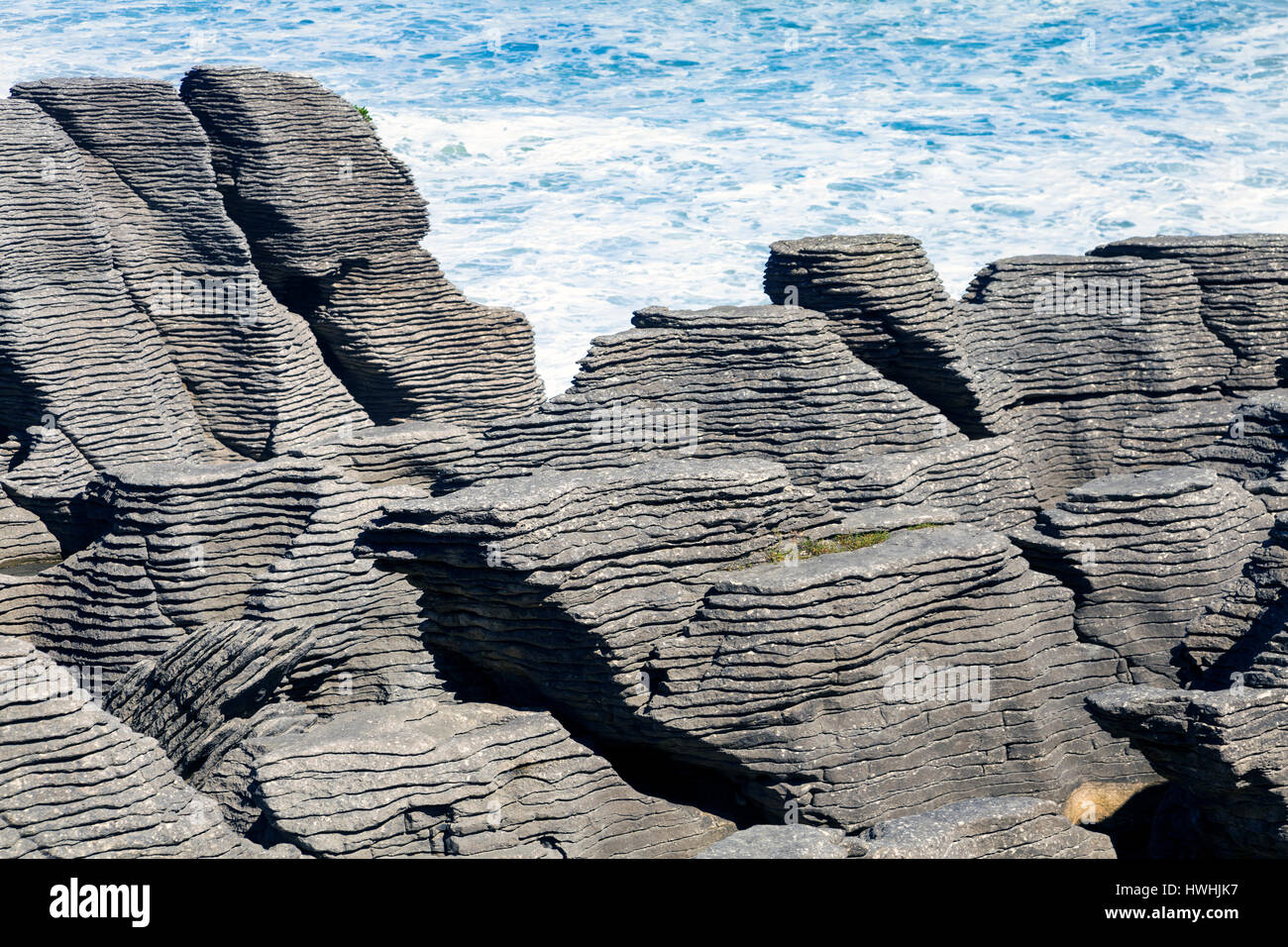 Pancake Rocks, Punakaiki, New Zealand Stock Photo