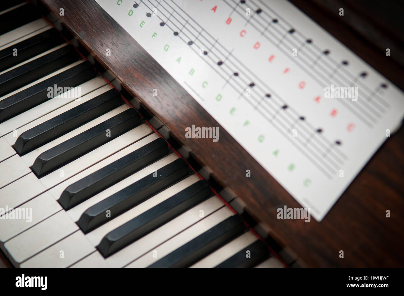Piano keys close up with black and white keyboard Stock Photo Alamy