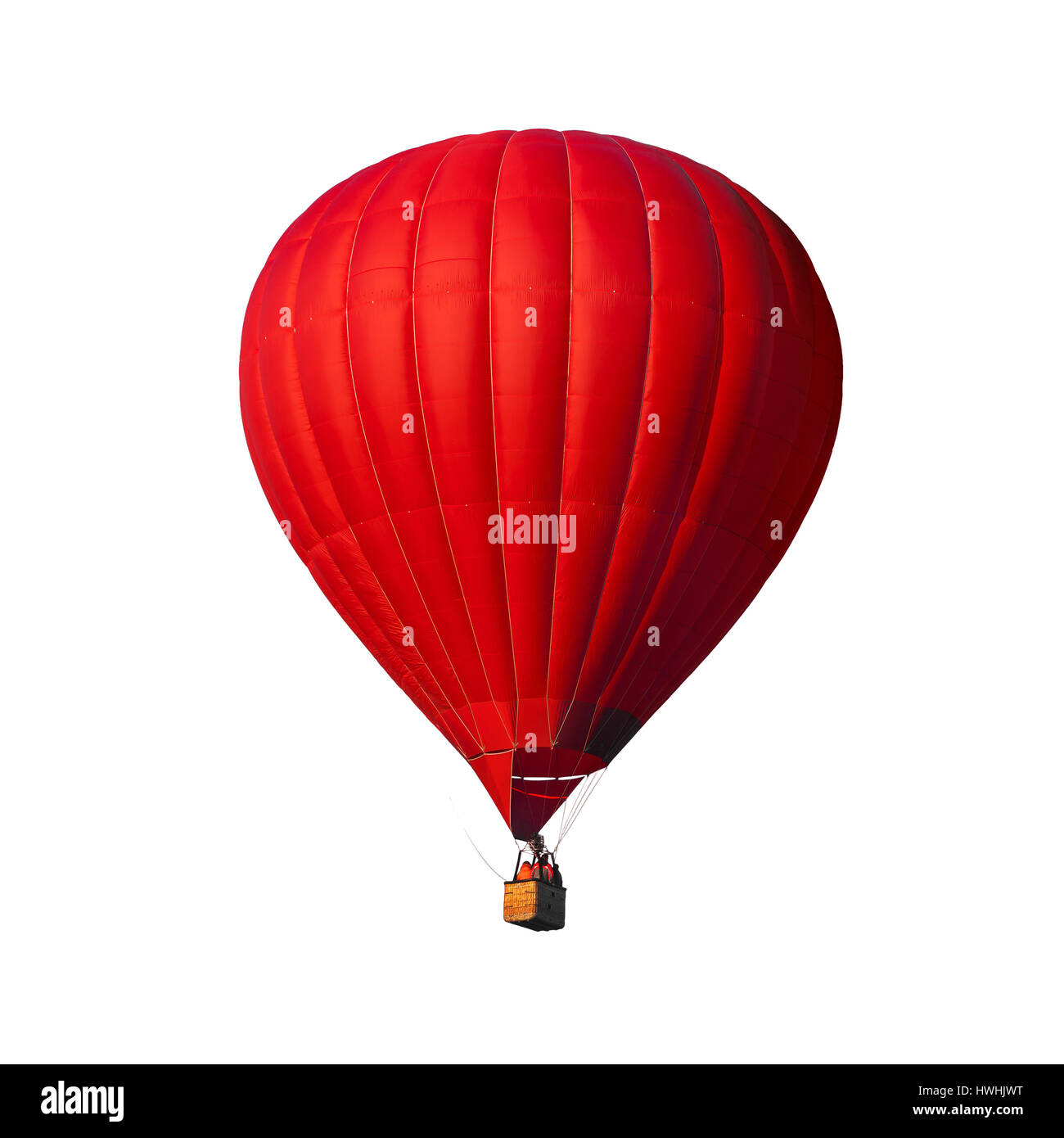 Red air balloon isolated on white Stock Photo