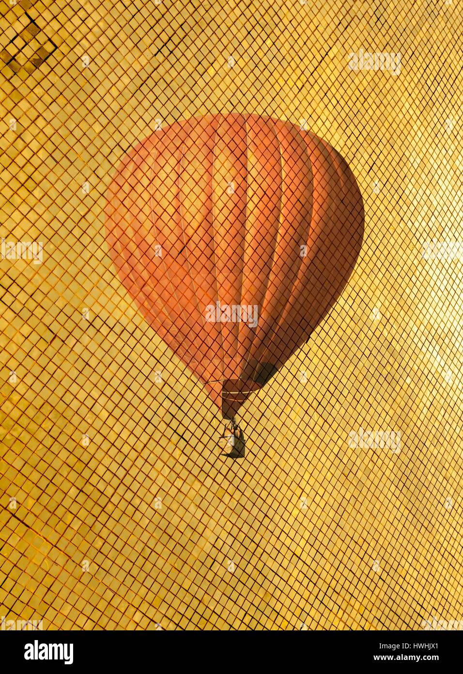 Retro style air balloon Stock Photo