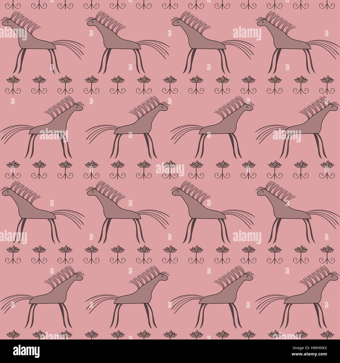 Horse seamless pattern Stock Vector Image & Art - Alamy