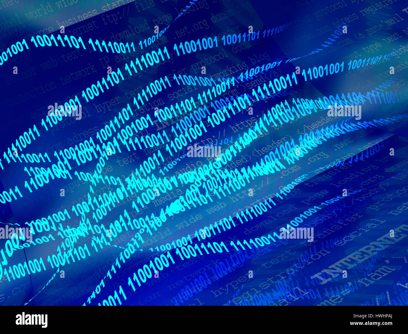 abstract 3d illustration of binary code background Stock Photo - Alamy