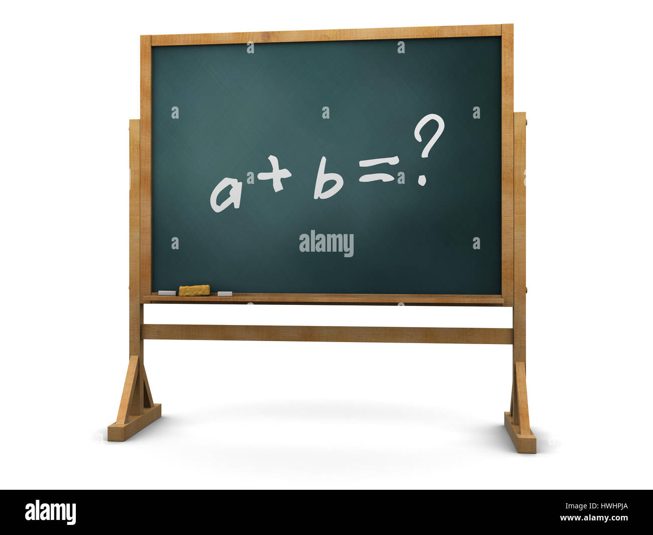 3d illustration of school chalkboard over white background Stock Photo ...