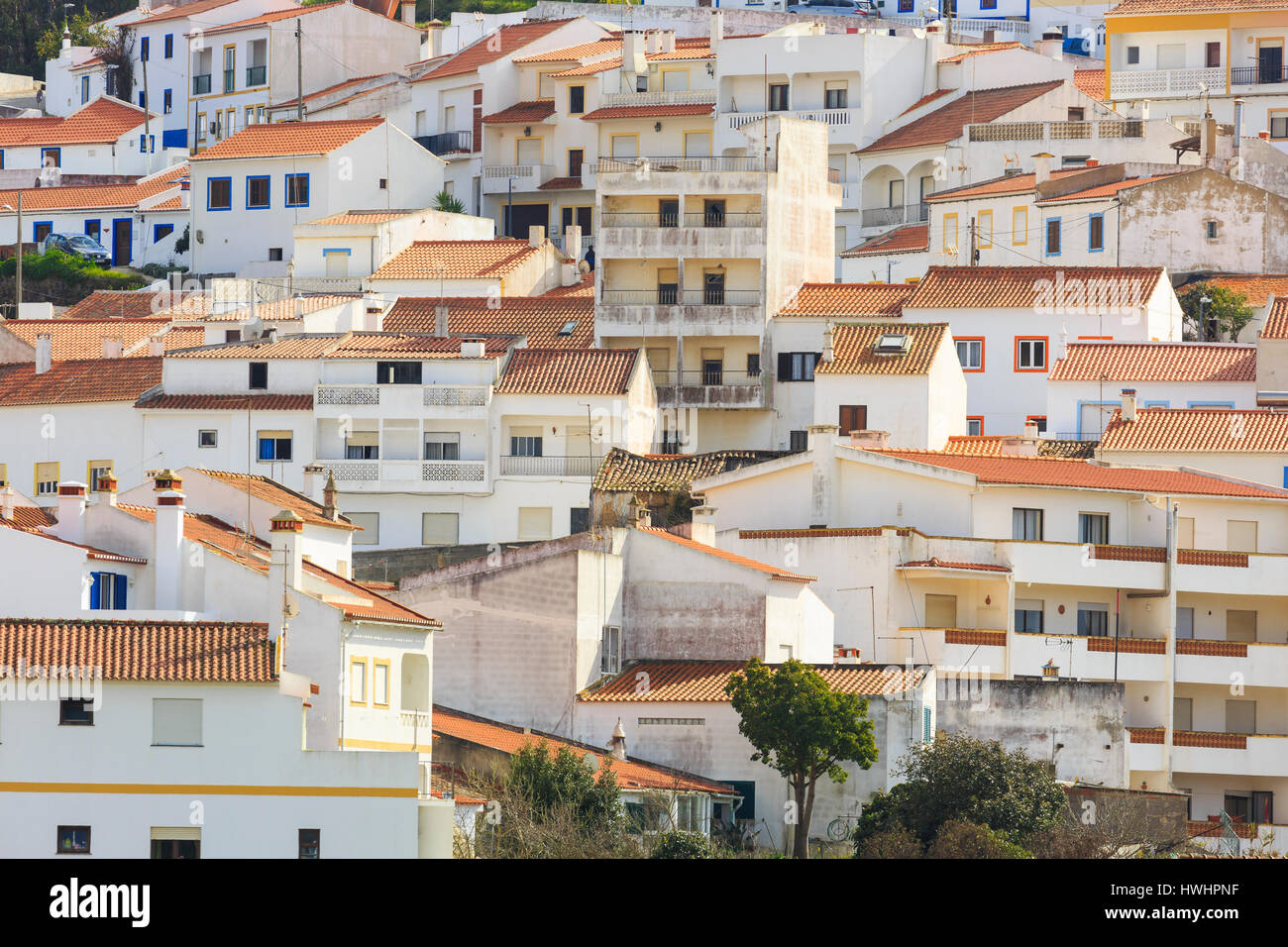Odeceixe, Algarve, Portugal, a small village on the Atlantic coast and part of the Rota Vicentina. Stock Photo