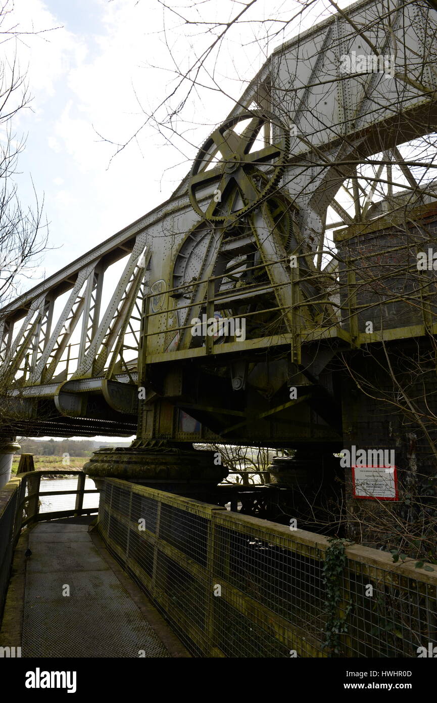 Carmarthen Railway bridge is a rare surviving example of a bascule bridge, an unusual