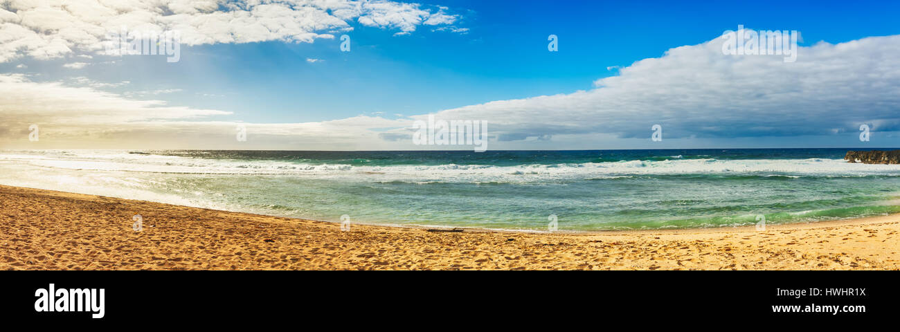 Gris-Gris beach at sunrise. Mauritius. Panorama Stock Photo